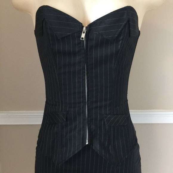  LIKE NEW Pinstripe Corset and Skirt - Picture 2 of 8